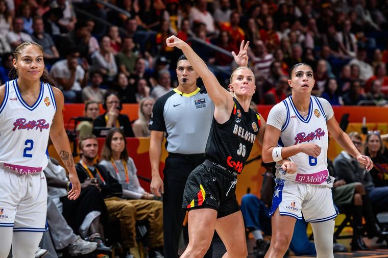 Bélgica le propina a Puerto Rico su segunda derrota en la Copa del Mundo femenina de la FIBA