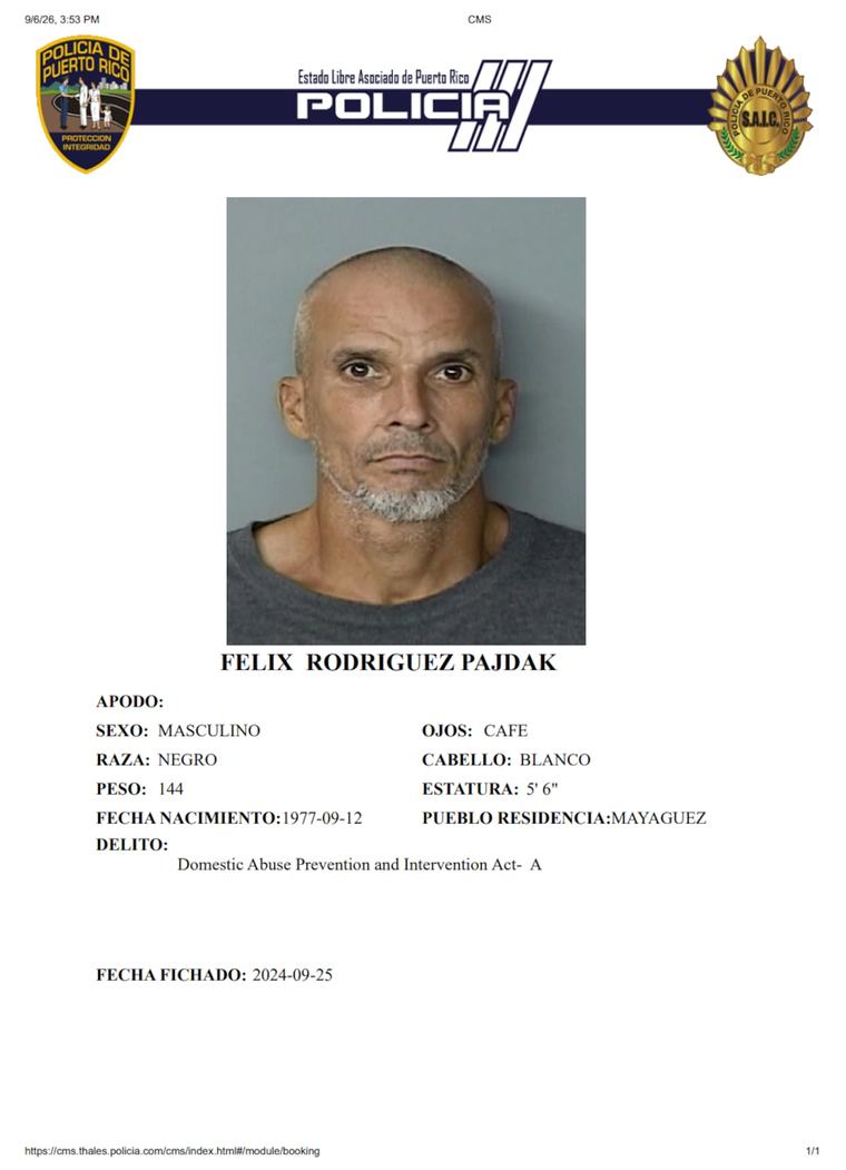 Radican cargos contra hombre que figuraba entre los más buscados del área de Mayagüez