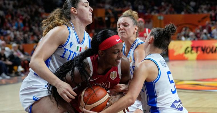 Estados Unidos sufre, pero escapa con una victoria ante Italia en el Mundial FIBA Femenino