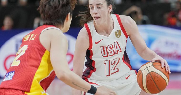 Caitlin Clark ayuda a Estados Unidos a vencer a China en su debut en el Mundial femenino