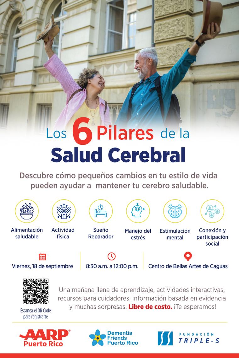 Evento gratuito: “Cuidando la mente: 6 pilares para la salud cerebral” en Caguas